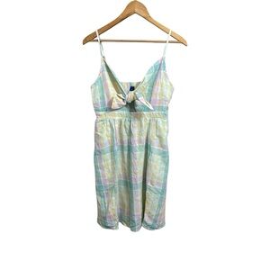 NWOT Old Navy Pastel Plaid Sundress with Bow Detail